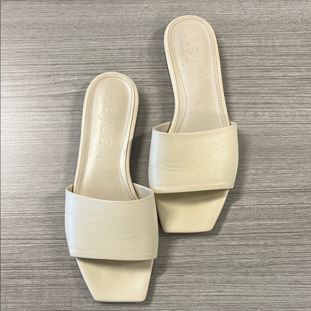 Aeyde Cream Women's Slide Sandals